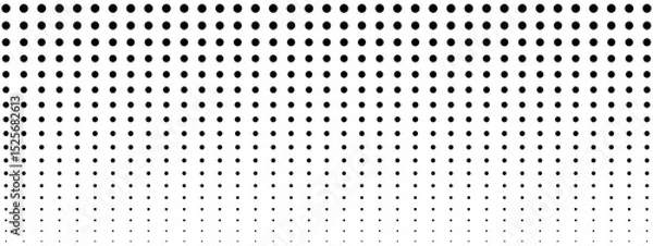 Fototapeta Dotted pattern. Background with halftone gradient effect. Abstract geometric print with different sized round shapes. Perforated texture. Wallpaper with holes. Vector graphic illustration.