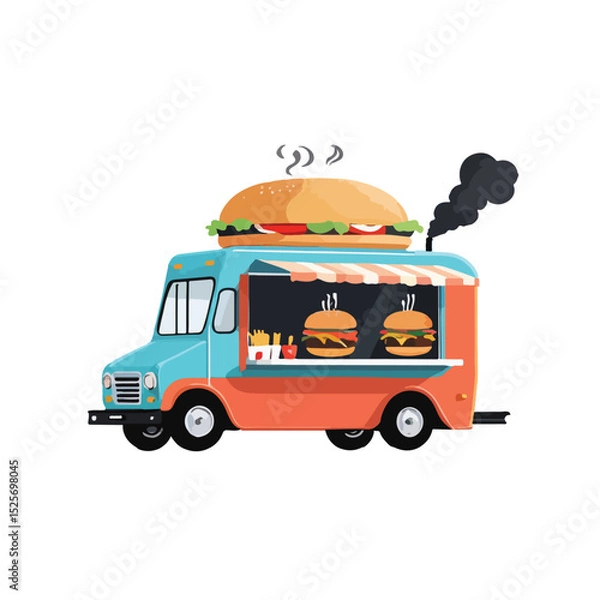Obraz Cartoon Food Van Icon