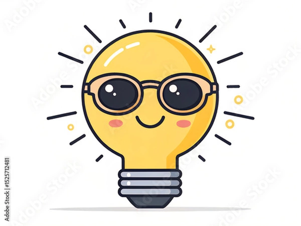 Fototapeta light bulb idea. bulb, light, idea, light bulb, lamp, icon, concept, energy, vector, design, illustration, innovation, symbol, lightbulb, electricity, electric, drawing, power, inspiration, bright, cr