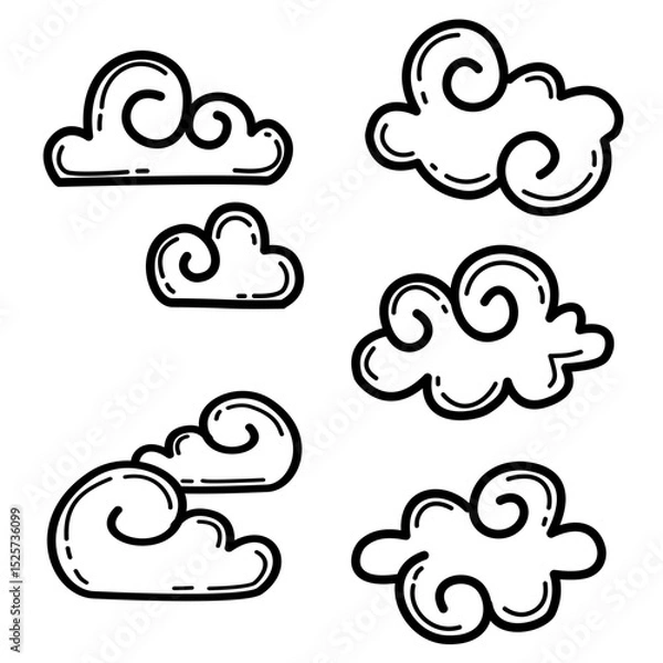 Obraz set of cloud icon