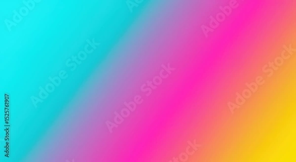 Fototapeta Vibrant gradient background with smooth transitions of aqua, pink, yellow and orange hues