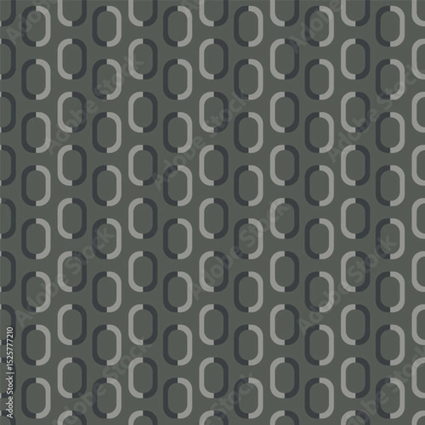 Obraz Geometric background. Chain circles vector seamless pattern. Retro repeat ornament wallpaper. Vintage decorative fashion allover print