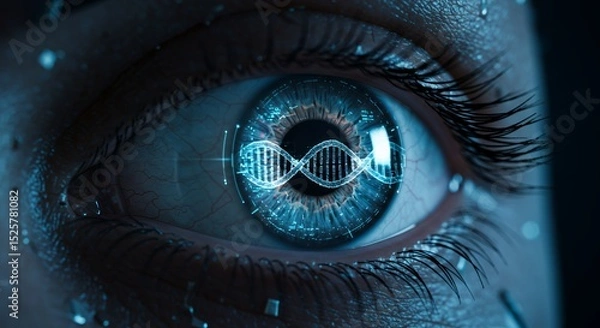 Obraz Digital Eye: Genetic Code Reflection