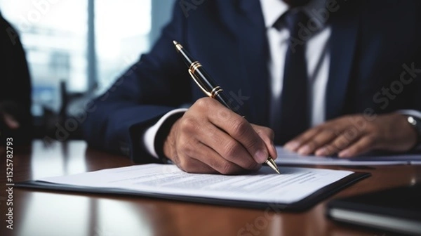 Obraz Signing Contract Document