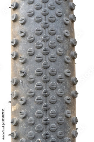 Fototapeta a bicycle tire with profile isolated on a white background, template for designers.