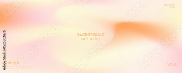 Obraz Creative abstract background with orange yellow wave texture. Light and dark combination. Minimalist pastel color design