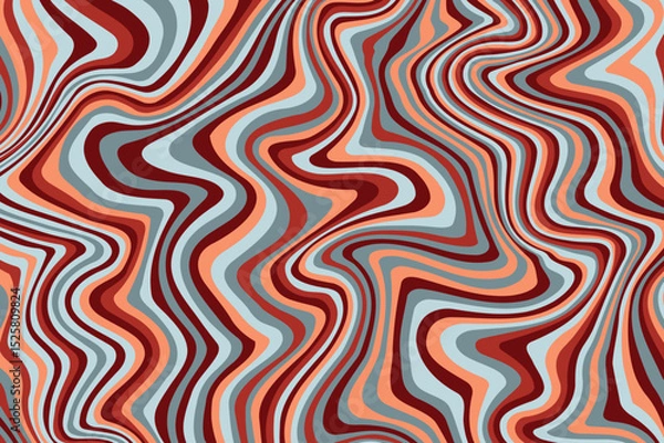 Fototapeta Abstract psychedelic groovy background. Vector illustration.