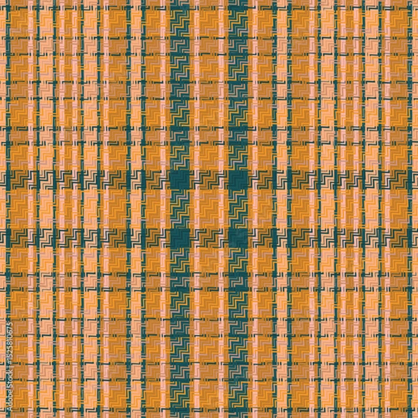 Fototapeta Tartan or plaid retro color pattern. Vector illustration design.