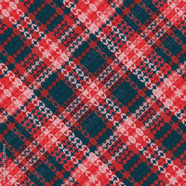 Fototapeta Tartan or plaid retro color pattern. Vector illustration design.