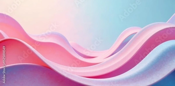 Fototapeta Swirling pastel curves, abstract shapes Modern, dreamy gradient , gradient, modern