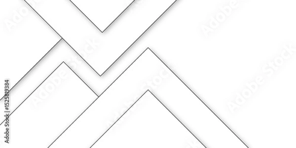 Obraz Abstract Minimal Geometric background with triangular bright light with soft shadows as pattern. White minimal line design. baseness technology and communication concept Decoration arrow design.	
