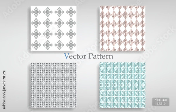 Obraz Vector gemetric vector pattern wallpaper set.triangle and square shape
