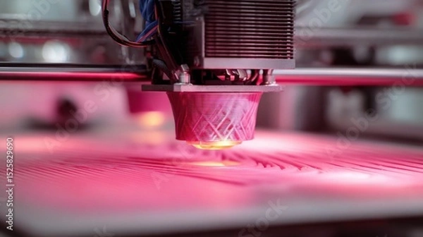 Obraz 4D Printing Technology Background: Innovations, Applications, and Future Trends in Smart Materials, Additive Manufacturing, and Self-Assembling Structures