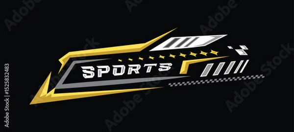 Obraz Racing sticker stripe abstract shape vinyl decal vector