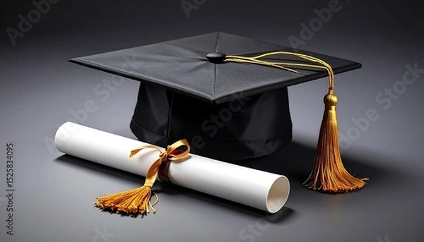 Obraz Graduation cap and diploma (5)