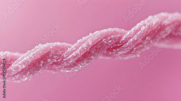 Fototapeta Sweet sugary spiral in a candy dreamscape conjuring feelings of playful indulgence and childhood joy on a matching pink