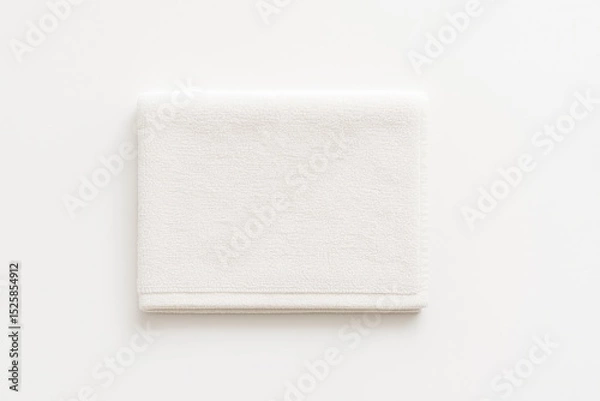 Obraz Cotton bath mat isolated on white  