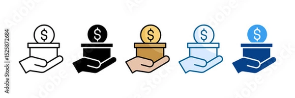 Obraz Charity Icon Set Multiple Style Collection