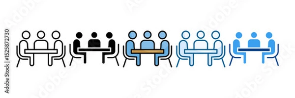 Obraz Meeting Icon Set Multiple Style Collection