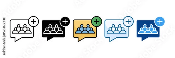 Obraz Follower Icon Set Multiple Style Collection