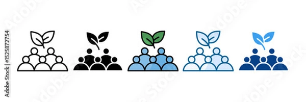 Obraz Volunteer Icon Set Multiple Style Collection