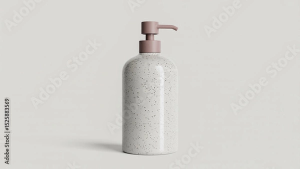 Obraz A product photograph of a minimalist ceramic soap dispenser against a plain white background