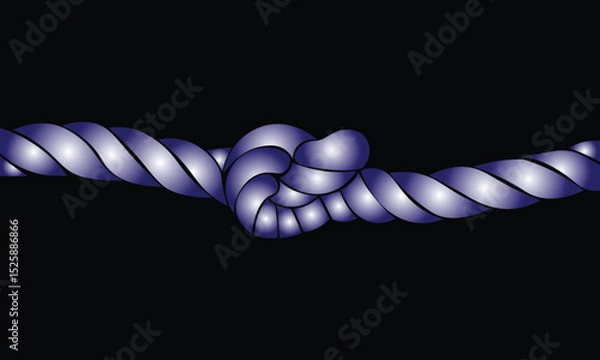 Fototapeta 
Intricate Knot in Twisted Rope,