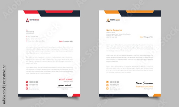 Obraz Professional And Modern Letterhead Images Design Business Letterhead Template Design
