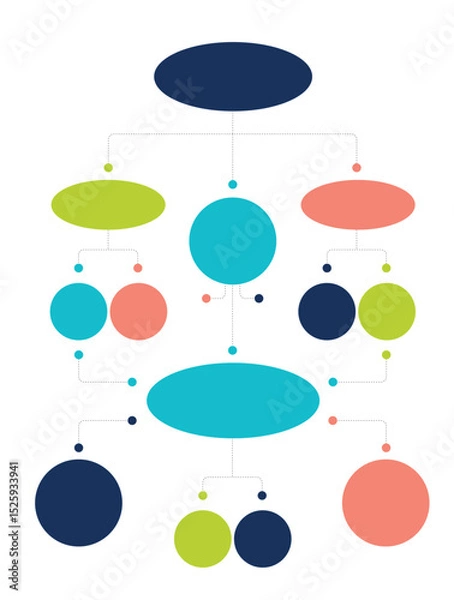 Fototapeta Infographics flowchart, scheme, diagram.