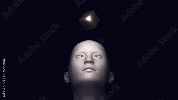 Fototapeta Abstract Artistic Close-Up – Mysterious Conceptual Digital Art with Surreal Monochrome Aesthetic