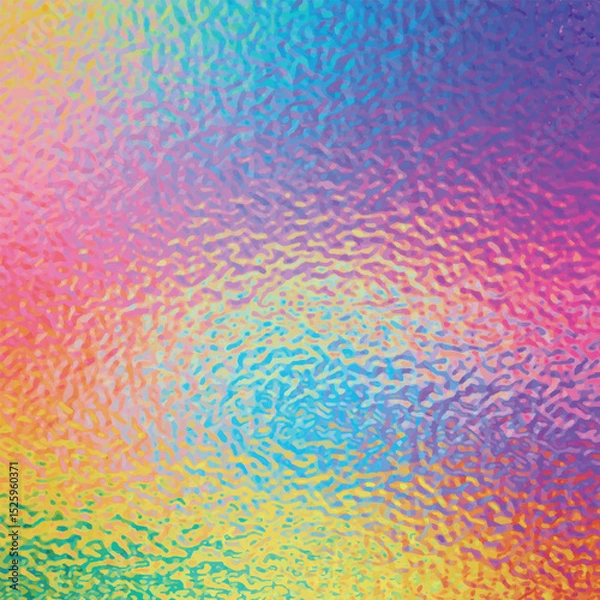 Obraz Rainbow gradient background. Iridescent abstract color texture. Multicolored foil metallic pattern. Colored matte glass surface for print designs. Vector