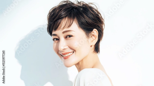 Obraz 明るく元気な大人の女性のナチュラルな笑顔