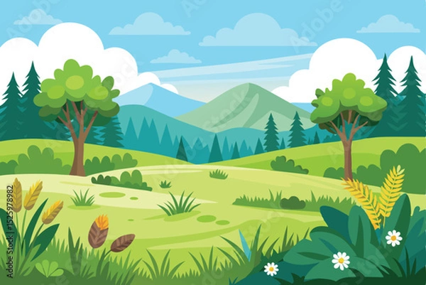 Fototapeta Meadow and grassland