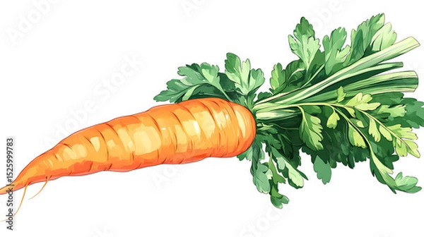 Obraz carrots with leaves