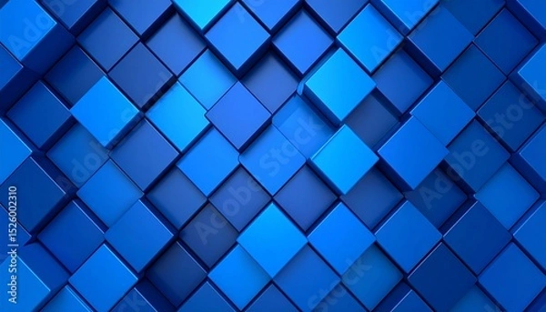Obraz Abstract geometric pattern of overlapping cubes (3)