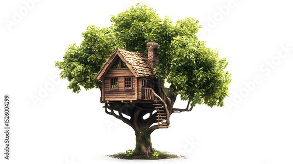 Obraz bird house on tree