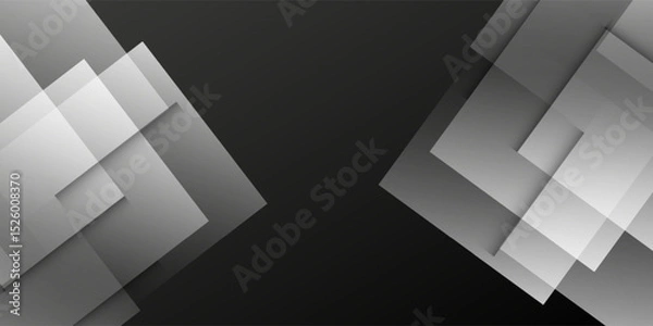 Obraz Abstract black and grey on light silver background modern design. Vector illustration eps 10.