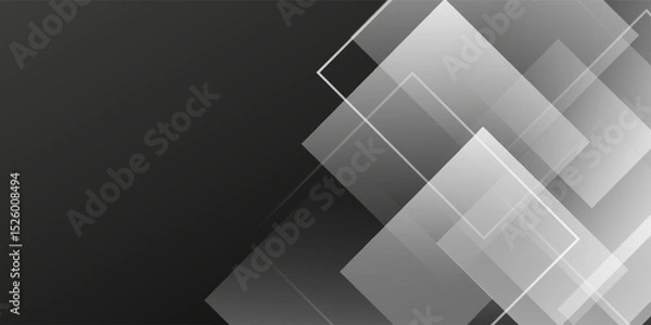 Obraz Abstract black and grey on light silver background modern design. Vector illustration eps 10.
