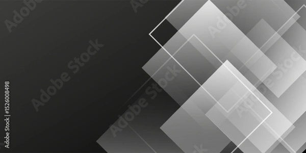 Obraz Abstract black and grey on light silver background modern design. Vector illustration eps 10.