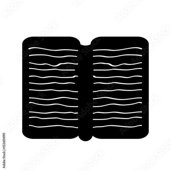 Obraz Book icon on white background. Vector illustration.