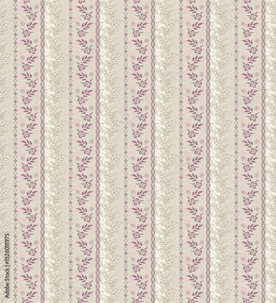 Fototapeta All Over Flower Design Seamless Pattern With Some Texture Digital Print Textile