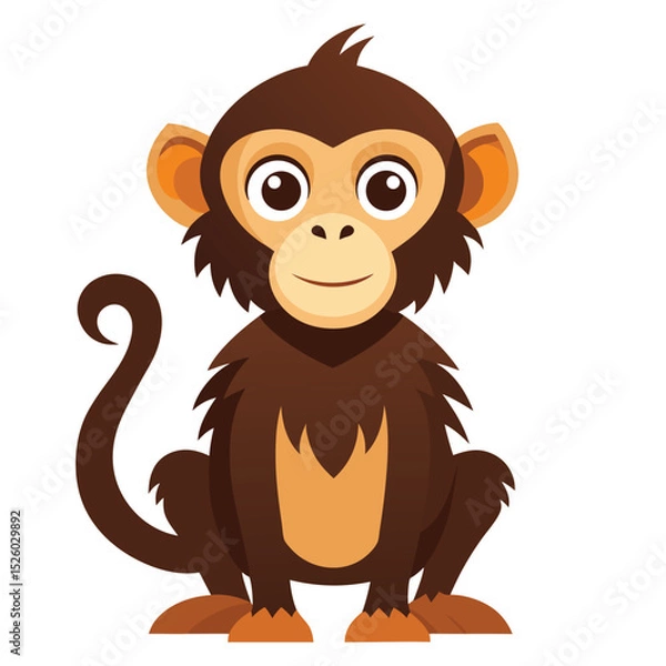 Obraz monkey vector image on white background