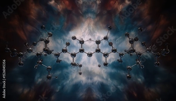 Fototapeta Molecular structure in cosmic clouds