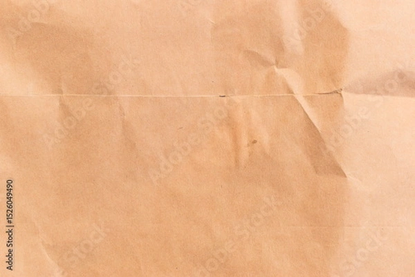 Fototapeta crease brown paper texture background, recycle material