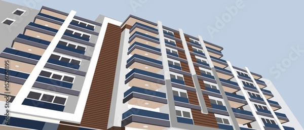 Fototapeta building background  illustration design vector art