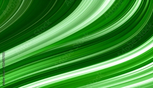 Fototapeta A vibrant abstract design featuring flowing green lines and gradients.