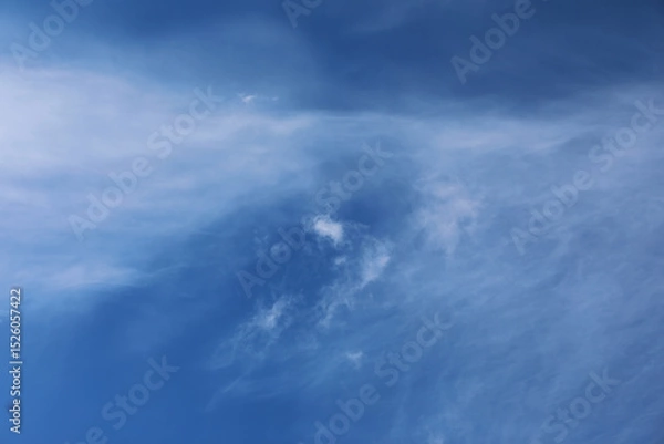 Fototapeta Summer blue sky cloud gradient light white background. Beauty clear cloudy in sunshine calm bright winter air bacground. Gloomy vivid cyan landscape in environment day horizon skyline view spring wind