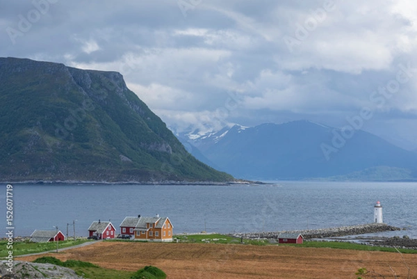 Fototapeta View from Høgsteinneset, Godøy, Giske, More og Romsdal, Norway