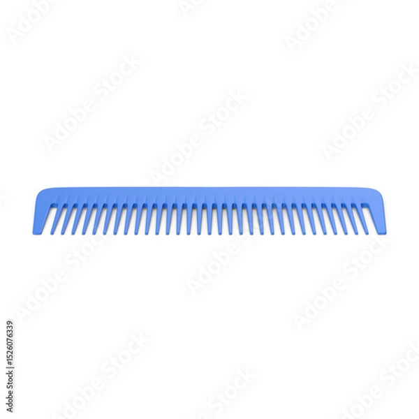 Obraz Blue Plastic Comb Isolated on Transparent Background