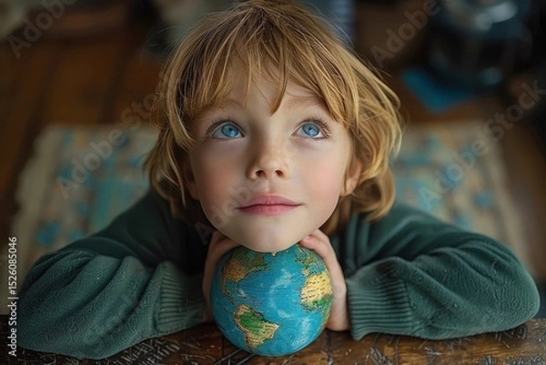 Fototapeta Highlights the importance of educating future generations about environmental issues and inspiring them to take action.